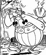 Obelix Asterix Colorier sketch template