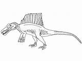 Spinosaurus Aquatic sketch template