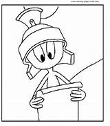 Coloring Pages Martian Marvin Cartoon Character Color Printable Kids Sheets Found sketch template