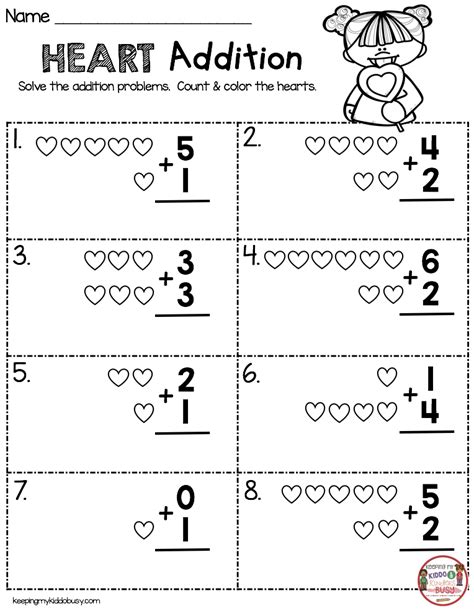 february worksheet  kindergarten