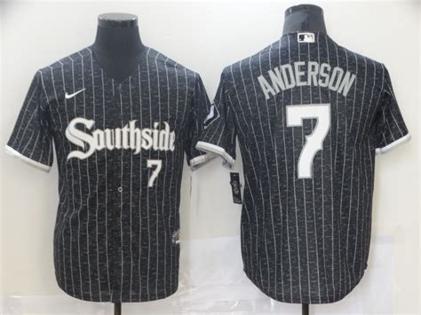 white sox  tim anderson black  city connect cool base jersey