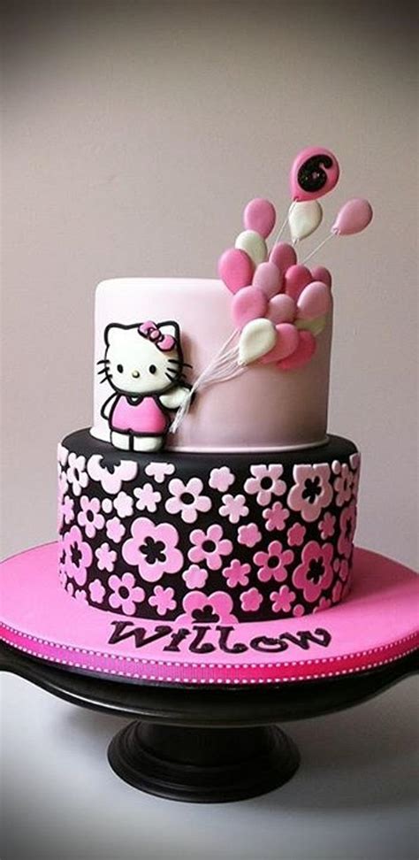 kitty birthday decorated cake  dream cakes  cakesdecor