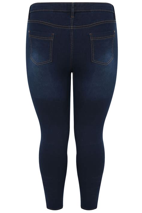 indigo blue skinny stretch ava jeans plus size 16 to 28