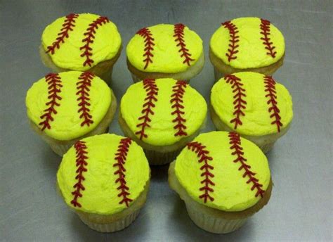 pin  sarah garrison  grace softball cupcakes softball softball birthday parties