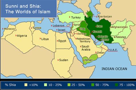 middle east  iran  sunni shia split   middle east