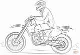 Coloring Bike Pages Dirt Printable Drawing Supercoloring sketch template