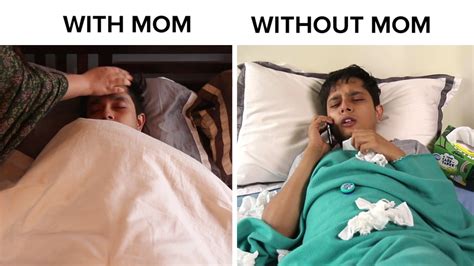 with mom vs without mom youtube