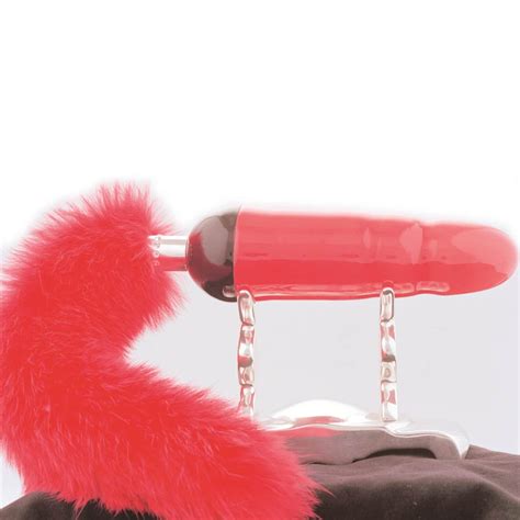 Limited Eidtion Red Glass Dildo With Feather Tail And Stand Shiri Zinn Uk