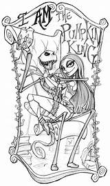 Coloring Nightmare Christmas Halloween Deviantart Pumpkin King Pages Before Adult Drawings Book Jack Sally Scary Sheets Colouring sketch template