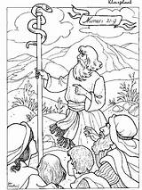 Snake Moses Serpent Stab Lessons Schlange Mozes Biblia Religionsunterricht Brazen Bibel Wilderness Bijbel Ec0 Slang Besuchen Serpiente Dominical Childrens Bronce sketch template