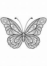 Butterfly Coloring Pages Butterflies Patterns Beautiful Adults Printable Color Kids Simple Adult Children Insects Colouring Mandala Coloriage Easy Book Justcolor sketch template