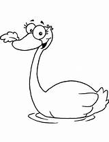 Coloring Swan Cartoon Pages Printable Swans Categories sketch template