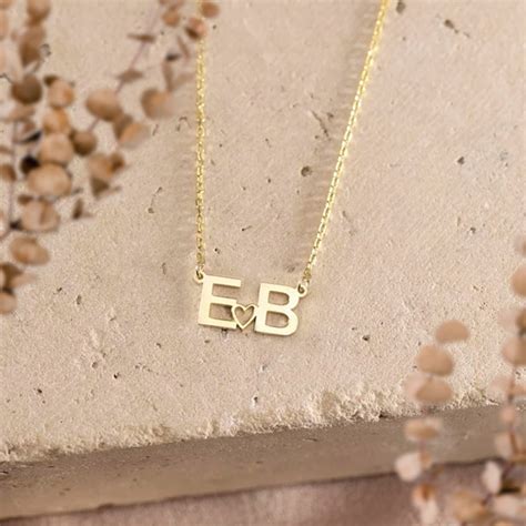 personalized initial necklace letter necklace dainty necklace simple