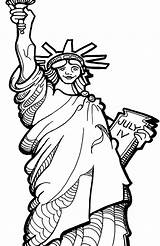 Statue Liberty Coloring Pages Drawing Oscar Torch Kids Getdrawings Print Getcolorings sketch template