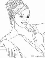 Rihanna Cheveux Colorier Hellokids Kleurplaten sketch template