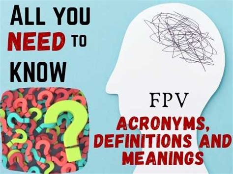 fpv drone hobby acronym definitions  meanings level  drone