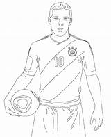 Football Coloring Pages Player Colouring Podolski Sheets Print Topcoloringpages Lukas Printing Click sketch template