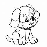 Coloring Dog Cartoon Pages Getcolorings sketch template