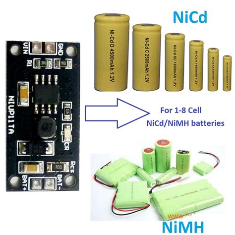 nimh nicd rechargeable battery charger charging module board input dc