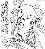 Coloring Pages Friends Angel Comments Coloringhome Angels sketch template