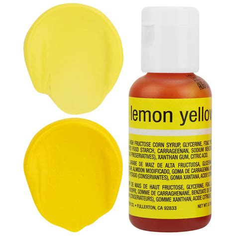 lemon yellow chefmaster gel food coloring layer cake shop