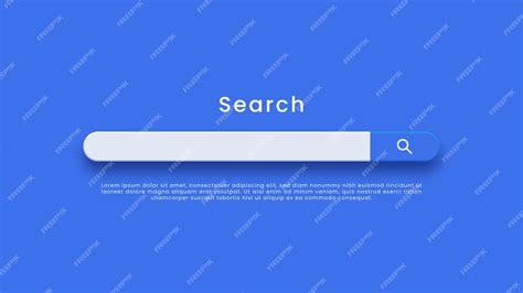 premium vector minimalist blank search bar  blue background