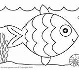 Fish Rainbow Coloring Pages Getdrawings sketch template