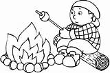 Camping Coloring Pages Printable Camp Fire Kids Grade Campfire Color Colouring Sheets Clipart Gear Rv Clip Marshmallows Fun Print Over sketch template