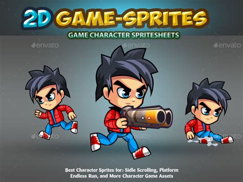 2d game character sprites by pasilan graphicriver