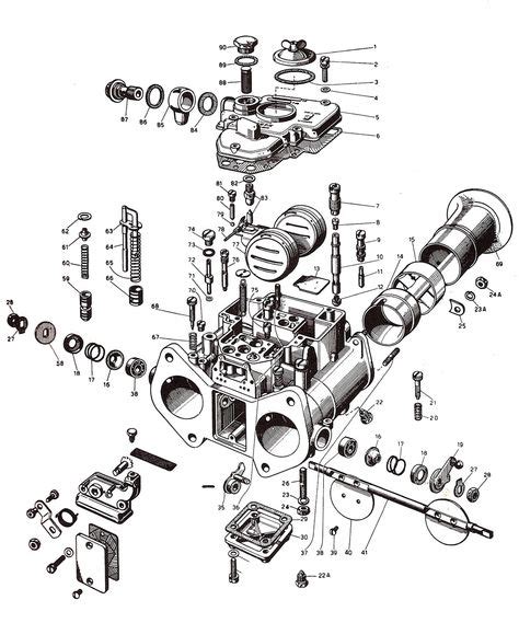 weber  dcoe carburetor  sketches hot rods diagram
