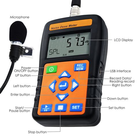 st  noise dose meter dosimeter  usb port pc interface personal  occupational noise