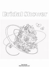 Bridal Coloring Shower Pages Printable Adults sketch template
