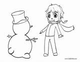 Snowman Hellokids sketch template