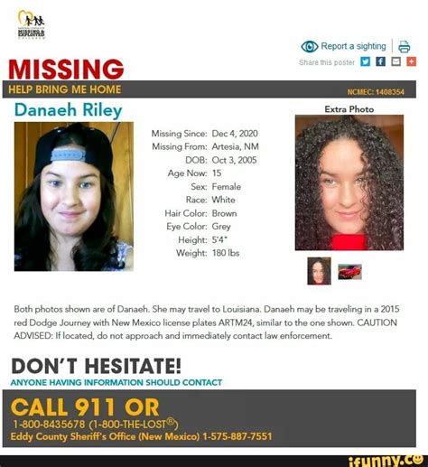 help bring me home danaeh riley missing missing since missing from dob