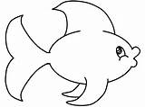 Fish Coloring Pages Kids Template Cute Outline sketch template