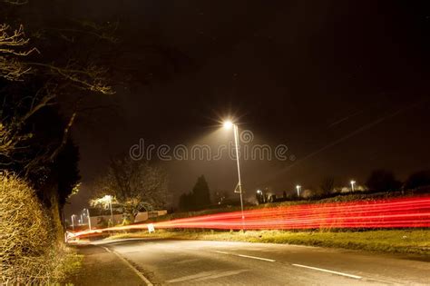 shooting red lights stock photo image  road winter