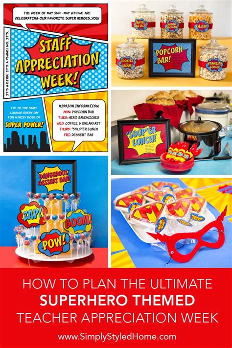 superhero teacher appreciation  printables   printables