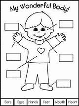 Body Preschool Parts Activities Kindergarten Worksheet Label Worksheets Activity Coloring Kids Clipart Theme Pages Wonderful Printable Crafts Sheet Craft Drawing sketch template