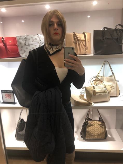 tgirls in the real world — shameless shopping selfies doing more frequent