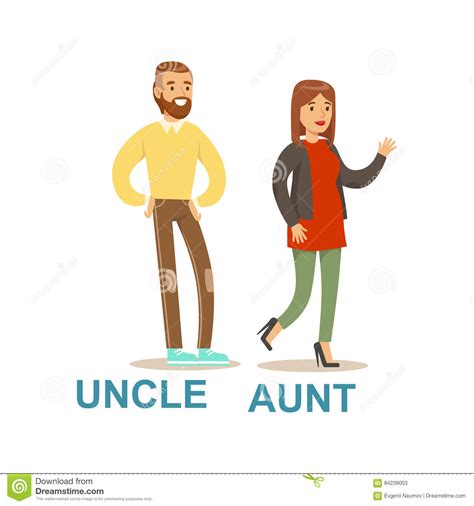 aunt and uncle vector illustration