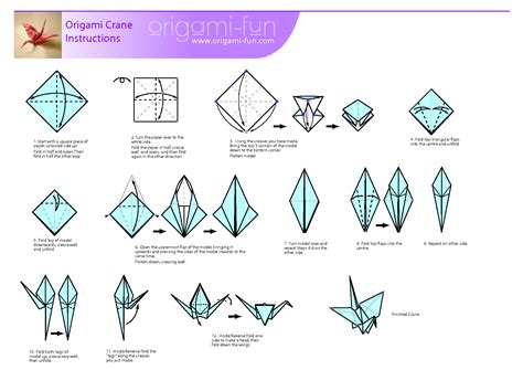 origami crane instructions pljcs childrens department pinterest