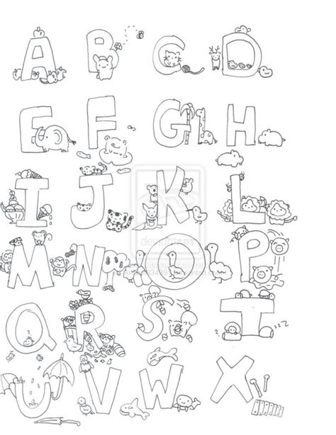 printable color alphabet letters
