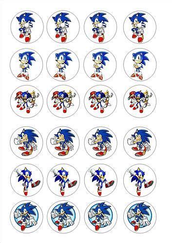 sonic cupcake toppers  tristens  day compleanni pinterest