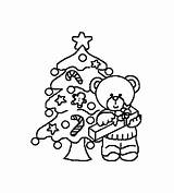 Christmas Coloring Bear Pages Coloringpages1001 Tree Bears sketch template