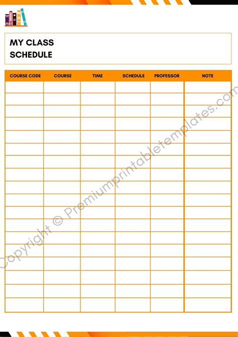 academic planner template    word  pages