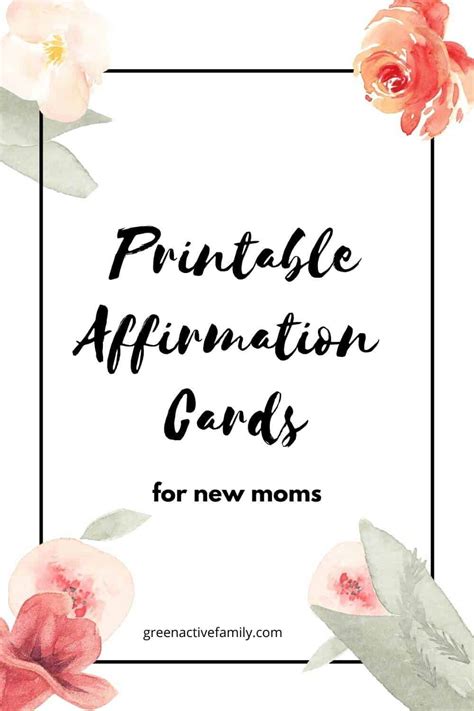 positive affirmations for moms printable affirmation