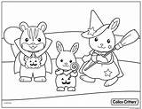 Coloring Pages Sylvanian Families Critters Calico Halloween Costumes Family Printable Colouring Costume Color Drawing Coloriage Puppy Dessin Imprimer Kleurplaten Sheets sketch template
