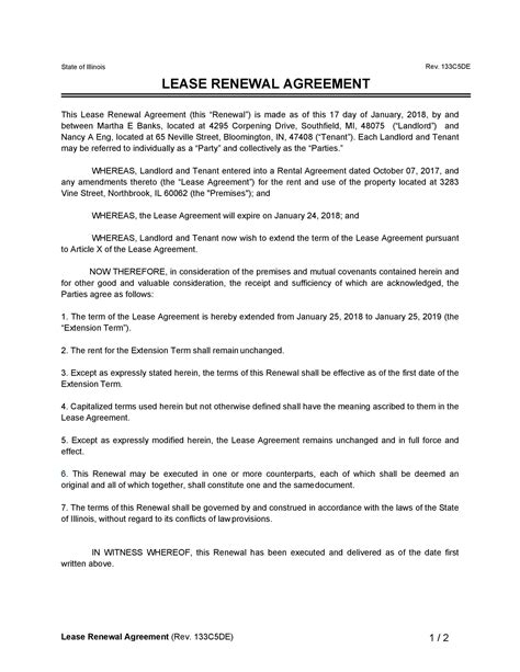 lease renewal notice template