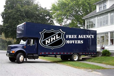 nhl  agency  goalies   moving vans packed belly  sports