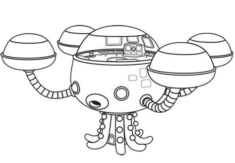 octopod  octonauts octopus submarine coloring page  print